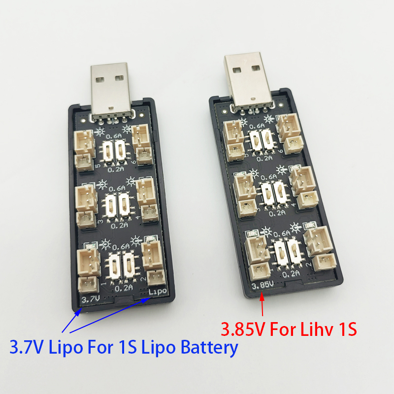 6CH USB 1S LiPo/LiHv 3.7V/4.2V - Drone Battery Connector 评论和价格